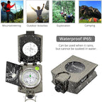 Proster IP65 Compass Hiking Survival - Lensatic Sighting Compass for Camping Navigation, Compass with Clinometer & Carry Bag for Camping Hunting Hiking Geology Activities
