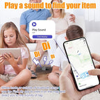 Tracker Tags-4 Pack, Bluetooth Tracker Work with Find My (iOS Only), Smart Trakcer Tag Key Finder and Item Locator with Lanyard, Tracker Tag for Keys, Luggage Replaceable Battery