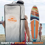 Inflatable Paddle Boards for Adults and Youth, 11'x33 Wood Grain Stand Up Paddle Board with SUP Accessories, Portable Inflatable Paddleboard for All Skill Levels,Blow Up Paddle Board as Present