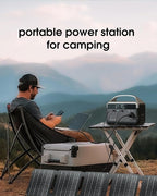 Portable Power Station 300W (600W Surge) with 40W Solar Panel, 192Wh Solar Generator with LiFePO4 Battery, 5.5 lb Power Bank for Laptop and Emergency Backup