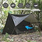 onewind Ultralight One Person Bivy Tent, Backpacking Tent for Single Person Waterproof Silnylon Lightweight for Camping Backpacking Hiking, NO Trekking Pole