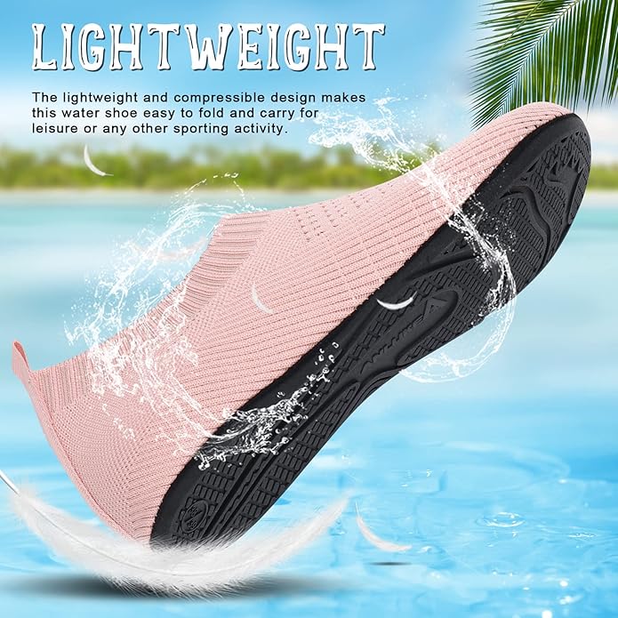 ANLUKE Womens Mens Water Shoes Barefoot Quick-Dry Aqua Socks for Beach Swim Surf Water Sport