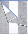 HENBAY Cotton Oversized Beach Towel - Large 70 x 35 Inch Pool Towel, Grey Striped Quick Dry Swimming Cabana Towel