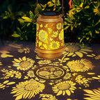 2 Pack Sunflower Hanging Solar Lanterns Outdoor Lights Sunflower Gifts for Women Men Metal Waterproof Decor Garden Lanterns for Yard, Patio, Lawn, Pathway,Porch