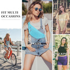 MAXTOP Large Crossbody Fanny Pack with 4-Zipper Pockets,Gifts for Enjoy Sports Festival Workout Traveling Running Casual Hands-Free Wallets Waist Pack Phone Bag Carrying All Phones