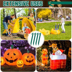 Deekin Plastic Tent Stakes 9 Inch Heavy Duty Tent Pegs Spike Hook Stakes for Summer Beach Garden Decorations Camping Outdoor Lawn Tarp