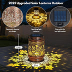 Solar Lantern Outdoor Lamp Waterproof Decorations Garden Decor, Christmas Birthday Gifts for Women, Mom, Grandma Decorative Garden, Yard, Patio, Lawn, Balcony Porch - Hummingbird