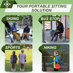 ALEVMOOM 2025 Upgraded XXL Collapsible Stool with Cushion 19.7",1000lbs Max Weight,Wider & Taller Pop Up Seat, Heavy Duty Portable Retractable Folding Stool for Camping & Outdoors (Red)