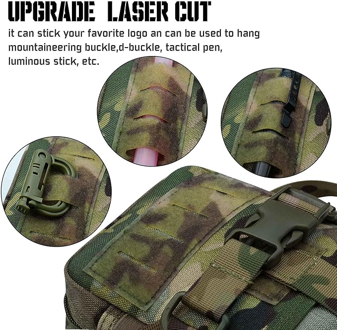 Upgrade Molle Rip Away Ifak Pouch, Tactical Small Belt First Aid Pouch Medical Utility EMT Pouch Only