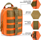 Gogoku First Aid Pouch 1000D Nylon Tactical Molle Tear Away Medical Pouch Empty Utility Pouch for Outdoor Activities Medical Supplies Camping Hiking Travel,Bag Only