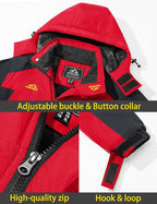 TACVASEN Men's Winter Ski Jacket Waterproof Snow Coats Snowboard Fleece Lining Jacket Warm Parka with Hooded