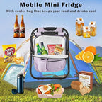 Kikerike Backpack Stool Cooler Chair Heavy Duty 400 LBS Max Load Portable Lightweight Stool Backpack Folding Fishing Cooler Seat for Camping Hunting Fishing - Pale Amethyst