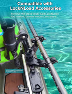 Kayak Paddle Holder, Kayak Accessories for Fishing, Dual Head Kayak Track Mount Accessories, Offset Paddle Holder for Kayaking, Kayak Rail Accessories