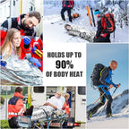 100 Pack 2 Size Silver Mylar Thermal Survival Blankets for Outdoors Camping Hiking First Aid Adult Kid