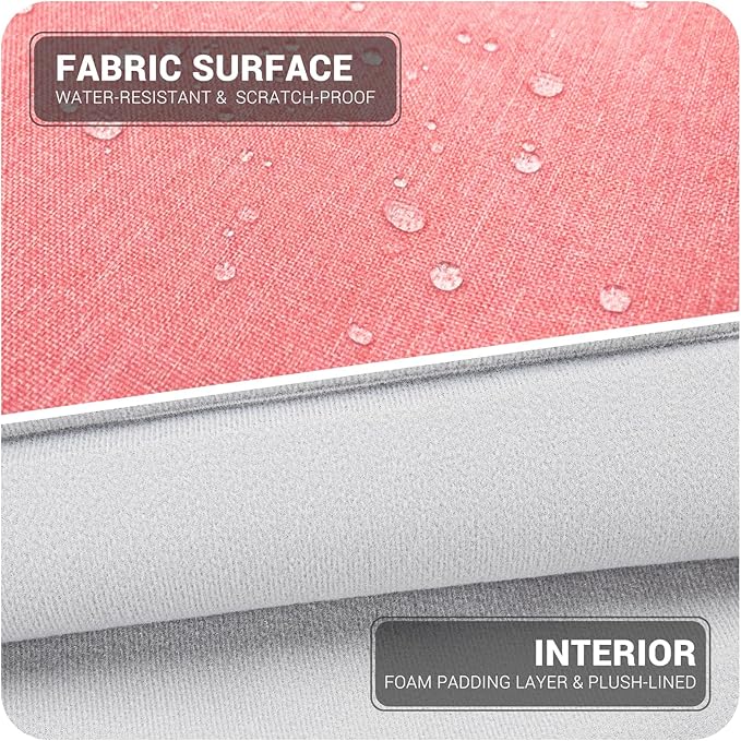 14-15 Inch Laptop Shoulder Messenger Bag Carrying Case Briefcase Slim Protective Computer Sleeve with Handle Strap Pocket for MacBook Acer ASUS HP Surface Dell Chromebook, Pink