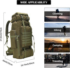 Hiking Backpack for Men 70L/100L Camping Backpack Military Rucksack Molle 3 Days Assault Pack for Climbing