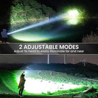 Rechargeable Flashlight 99000 High Lumens, Super Bright LED Flashlight with 7 Modes, Waterproof Powerful Flash Light for Camping, Home, Emerge∩cies (Black)