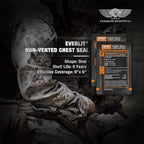 EVERLIT Advanced Emergency Trauma Kit, CAT GEN-7 Tourniquet Mil-Spec Nylon Laser Cut Pouch with 36" Splint, Military Combat Tactical IFAK for First Aid Response Bleeding Control