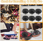 Large Black Travel Shoe Bags - 5 Pcs with Clear Window, Non-Woven Drawstring, 12.6" X 17.3" for Men Women