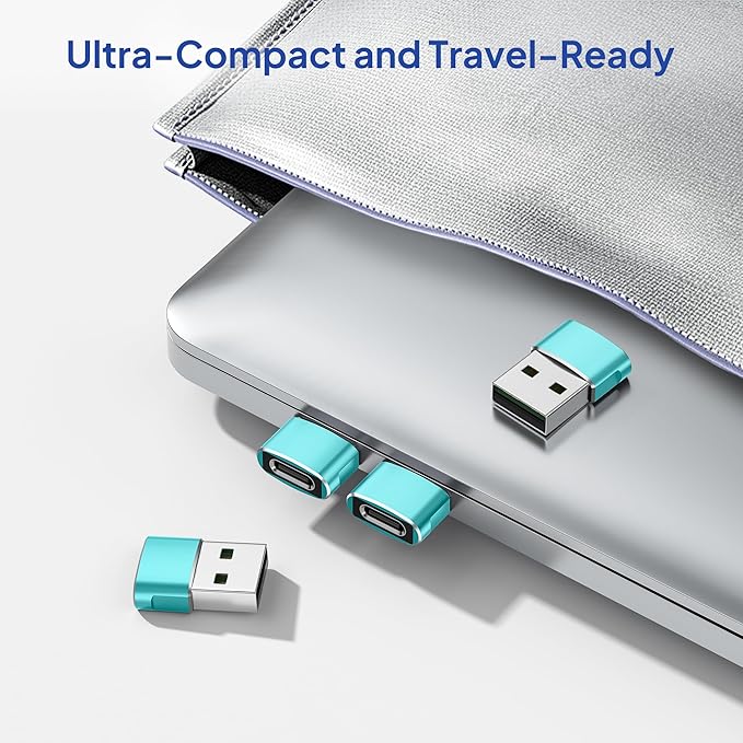 Elebase for Apple Watch Ultra 3 Adapter,USB to USB C Adaptor 4 Pack,Type C Female to A Male Charger Converter for iWatch Series 8 7,iPhone 17 16 15 14 Pro Plus Max,Airpods 4,iPad 9 10 Air 5 Mini 6 7 8