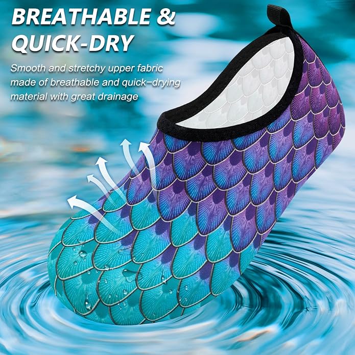 Deevike Water Shoes for Women Men Barefoot Quick-Dry Aqua Socks Slip-on for Beach Swim Surf Yoga Exercise