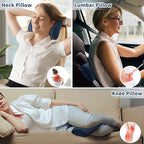 Pro Goleem Small Pillow 11’’x6’’x2.5’’ for Travel and Camping with Name Tag Mini Tiny Pillow for Room Couch Sofa Chair and Outdoor Car Air Nap Neck Lumbar Knee Rest Pillows, Navy Blue