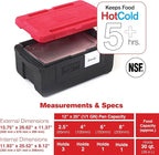 METRO Mightylite ML180 Top-Load Insulated Food Carrier - Professional-Grade Multipurpose Pan Carrier, Insulated Cooler and Catering Food Warmer - 30 qt or 3 Pan Capacity - Red