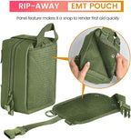 Medical Molle Pouch Tactical - 1000D Nylon First Aid Pouch, Big Capacity EMT Pouch Utility, Heavy Duty Military Grade Rip-Away Ifak Pouch for Home and Outdoor Activities（Bag Only