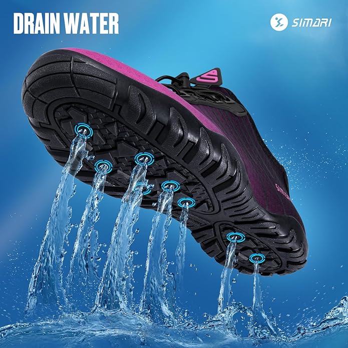 SIMARI Water Shoes for Women Men - Barefoot Quick-Dry Aqua Socks | Lightweight Swim Shoes for Surfing, Swimming, Beach Sports, Kayaking, Diving | Non-Slip Design