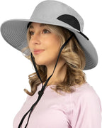 SUN CUBE Wide Brim Sun Hat Men Women, Fishing Hats Sun UV Protection, Mens Hiking Bucket Hat Safari Beach Boonie, UPF 50+