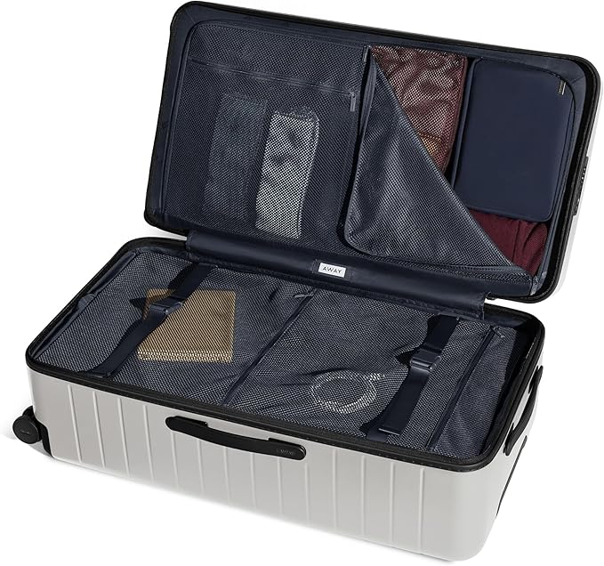 Away Large Trunk Luggage, 31 Inch Hardside Suitcase with Spinner Wheels, Lightweight & Durable, TSA Lock, Ideal for Long Trips, Cloud Gray