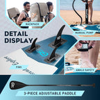 InnoExpo 11' Inflatable Stand Up Paddle Boards with Premium Accessories, Wide Stable SUP Paddle Board Design, Non-Slip Comfort Deck for Youth & Adults