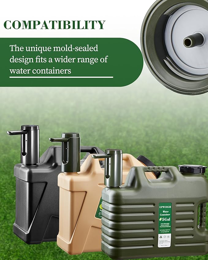 UPWOIGH 5 Gallon Water Jug Set of 2, Camping Water Container, Truly No Leakage Water Storage, Large Military Green Water Tank,BPA Free Portable Emergency Overlanding Gear for Outdoors Hiking