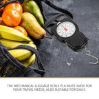 Portable Mini Luggage Scale 20kg Mechanical Spring Hanging Scale with Tape for Travel and Shipping Use