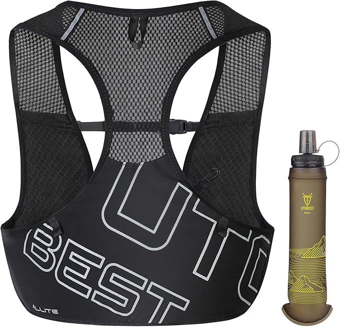 UTOBEST Running Vest for Women Men, Ultra-Light Minimalist Hydration Vest, Breathable Reflective Running Gear for Trail Hiking Jogging