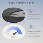 Coop Home Goods AirJustable Travel Neck Pillow, Inflatable, Adjustable Support for Neck & Chin, Compact Travel Pillow, Soft Memory Foam Comfort, Airplane Travel Essentials, Cooling & Washable Cover