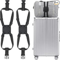 Travelkin Luggage Straps - Bungees for Suitcases, Add a Bag, Travel Bag Bungee Belt for Luggage Carry On (Black 2 Pack)