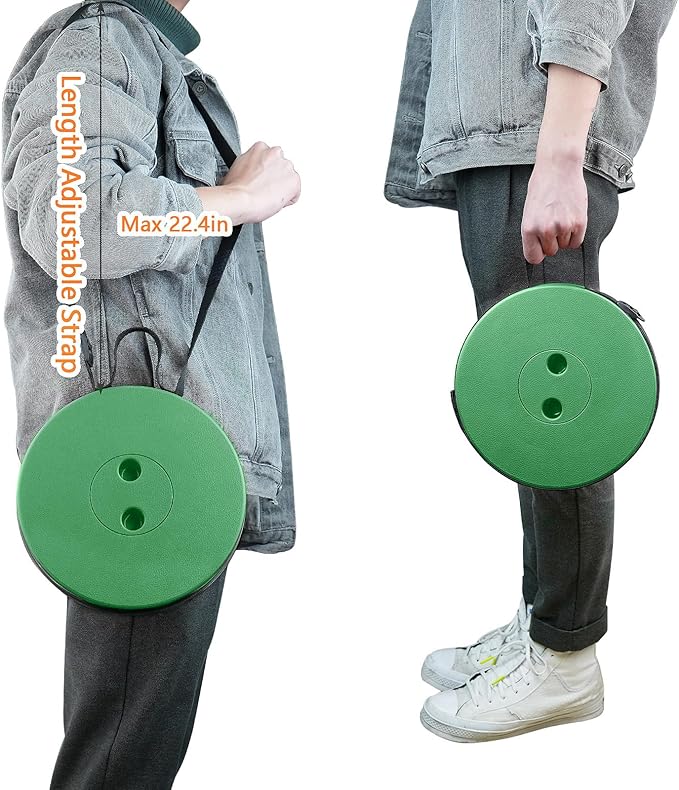 Boreeman Upgraded Folding Stool Lightweight Yet More Sturdy with Load Capacity 400lbs Portable Collapsible Stool for Camping Fishing Hiking BBQ (Army Green)