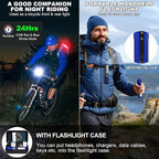 Rechargeable Flashlights High Lumens - Super Bright Small Pocket Magnetic Flashlight, 8 Modes LED Tactical Flash Light, Dual Button Powerful Flashlight for Camping (2, Klein Blue)