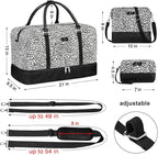 IBFUN Weekender Bags for Women, 21" Weekender Travel Bag, Travel Duffle Bag with Shoe Compartment Carry on Overnight Duffel Bag for Weekend Travel Business Trip, 3PCS