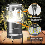 4 Pack Camping Lanterns Rechargeable Collapsible, 65 LED 3 Lighting Modes, 1000LM Dimmable Camping Lights Waterproof, Portable Lantern for Camping Essentials Power Outages Tent Emegency Home Hiking