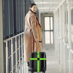 Luggage Straps for Suitcases TSA Approved Travel Belt 4 Pack by Chelmon (Green)