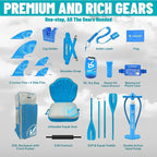 Billow 11'6"×36" Extra Wide Paddle Board with Seat, One-Stop Premium SUP Board Accessories, Tailored Fins, Stable Inflatable Stand Up Paddle Boards for Youth/Adults of All Skill Levels