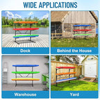 Kayak Storage Rack, Heavy Duty Freestanding Kayak Rack for Garage and Outdoor Storage, Kayak Stand Adjustable for Kayak, Canoe, Surfboard and Paddle Board