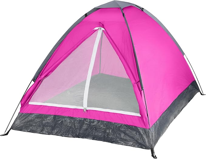 2 Person Camping Tent with Rain Fly and Carrying Bag – Lightweight Outdoor Pop Up Tents for Camping Essentials, Music Festivals, Backpacking, Hiking, or Beach Shelter by Wakeman Outdoors
