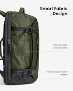 tomtoc Travel Backpack 28L, TSA Friendly Flight Approved Carry-on Luggage, Personal Item Travel Bag, Water-Resistant Lightweight Business Rucksack, Durable Bag Fits 16 Inch Laptop