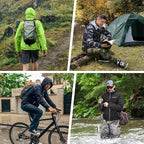 APEXUP Packable Rain Jacket Men with Reflective Zipper, Lightweight Waterproof Raincoat, Mens Rain Jacket for Outdoor Sports