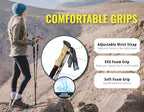 Trekology Trek-Z Collapsible Hiking & Trekking Poles - Balance Support for Seniors, Women, and Men, 2pc Per Set