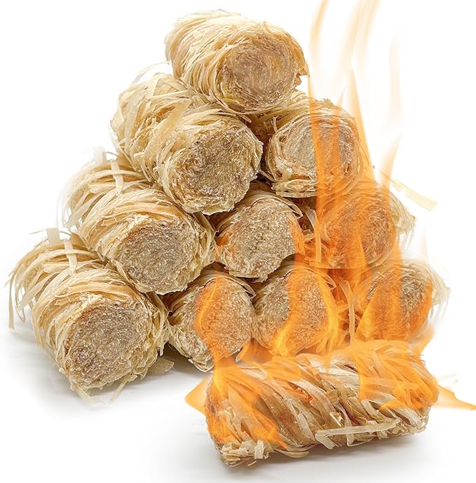 36PCS Natural fire Starters for Campfires, Charcoal Fires, fireplaces, barbecues, Chimneys, Pizza ovens, fireplaces, Grills and Other scenarios.