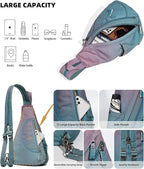 KL928 Canvas Sling Bag - Small Crossbody Backpack Shoulder Casual Daypack Rucksack for Men Women(Large Version)